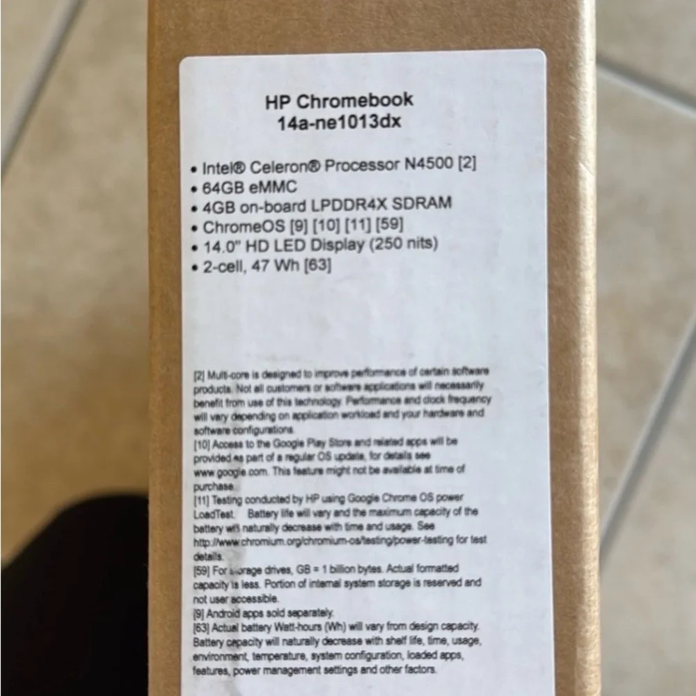 HP Chromebook Tan